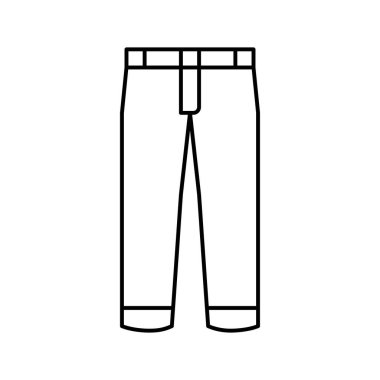pantolon çocuk giysi çizgisi ikon vektör çizimi