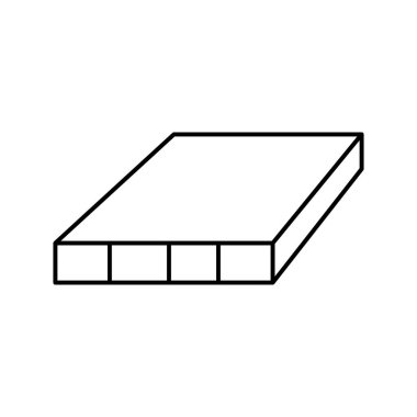 Floş kapı kepenkleri çizgi ikon vektör illüstrasyonu