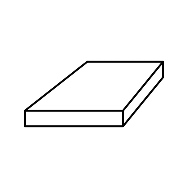 Illustration vectorielle d'icône de ligne de profil métallique à barre plate — Image vectorielle