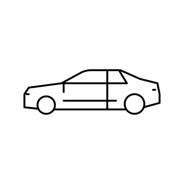 Coupé Auto Linie Symbol Vektor Illustration — Stockvektor