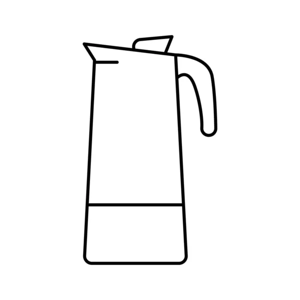 Percolator potten kaffe linje ikon vektor illustration — Stock vektor