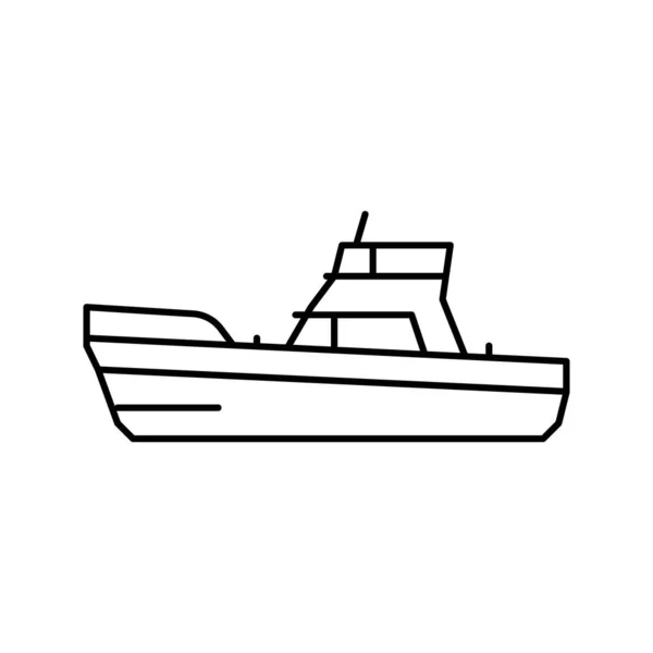 Juego barco línea icono vector ilustración — Archivo Imágenes Vectoriales