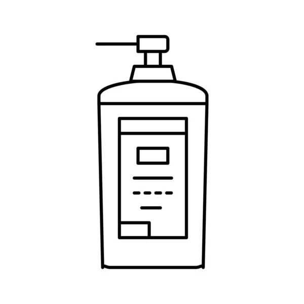 ディスペンサーラインアイコンベクトルイラストの濃縮洗剤 — ストックベクタ