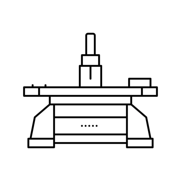 Tabelle Säge Linie Symbol Vektor Illustration — Stockvektor
