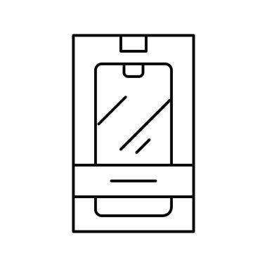 cep telefonu kutusu çizgisi vektör çizimi