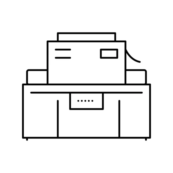 Průmyslový stroj sýr výrobní linka ikona vektor ilustrace — Stockový vektor