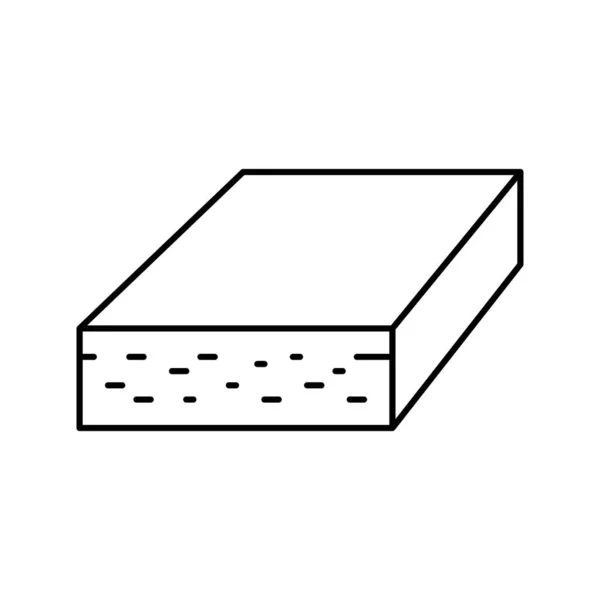 Chip board lijn pictogram vector illustratie — Stockvector