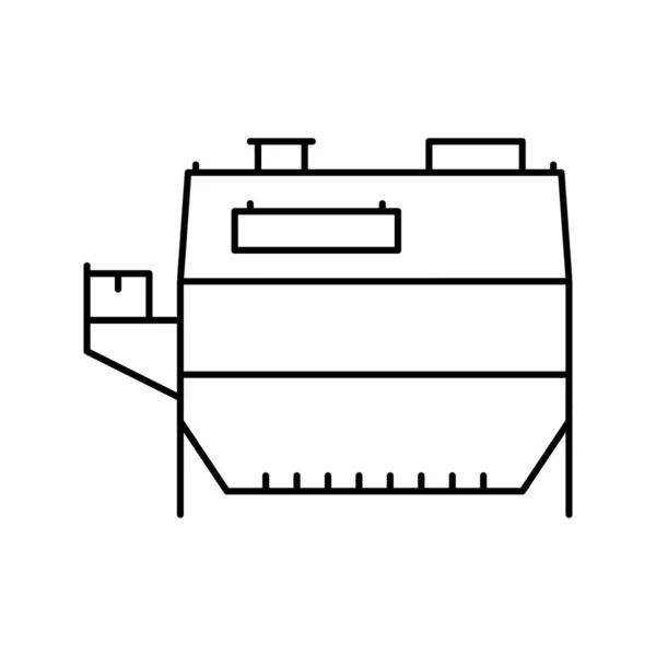 Linha de máquina de limpeza de grãos de trigo ícone vetor ilustração — Vetor de Stock