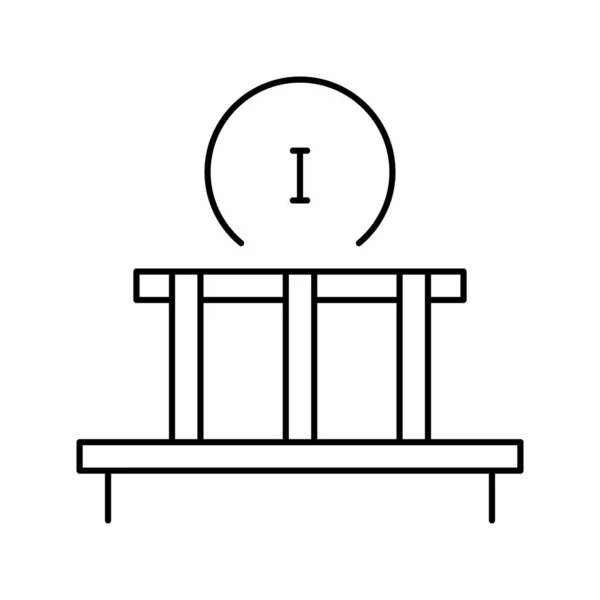 Tető építési vonal ikon vektor illusztráció első szakasza — Stock Vector