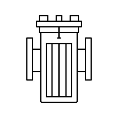 Su filtresi ekipman hattı ikon vektör çizimi