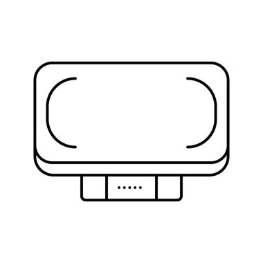 yeni doğan bebek ölçekli çizgi vektör çizimi