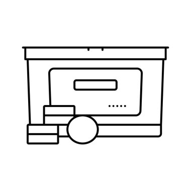 hap deterjan çizgisi ikon vektör çizimi