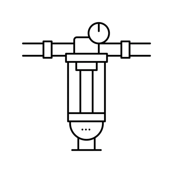 Agua filtro herramienta línea icono vector ilustración — Archivo Imágenes Vectoriales