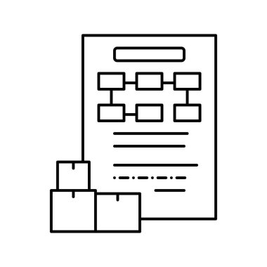 sipariş çizgisi ikonu vektör illüstrasyonu