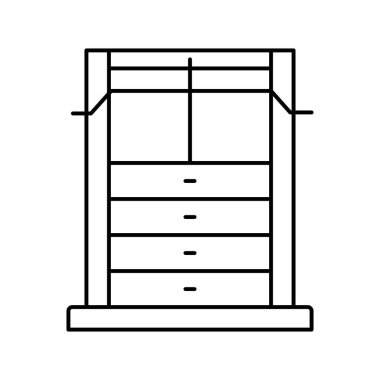 ağırlık eğitimi aparatı çizgi vektör çizimi