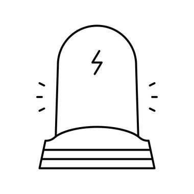 düşey telefon şarj çizgisi ikon vektör çizimi