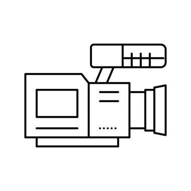 video kamera hattı simgesi vektör illüstrasyonu