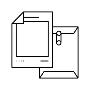 Kağıt listesi satır simgesi çizimi