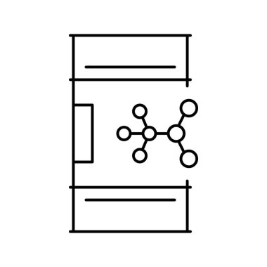 nitrometan fıçı çizgisi ikon vektör çizimi