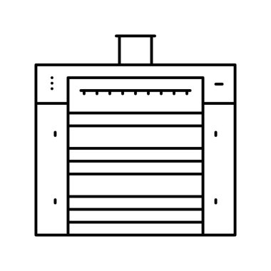 Buğday fabrikası ekipman hattı ikon vektör illüstrasyonunun karıştırılması