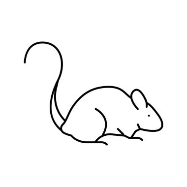 Fare hayvan çizgisi ikon vektör illüstrasyonu