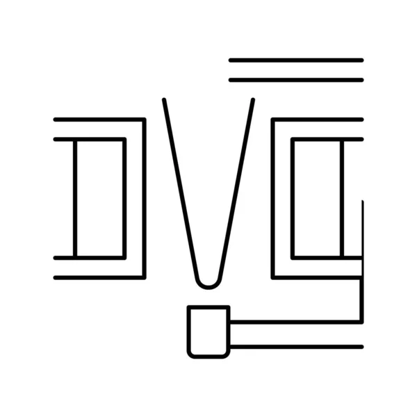 Векторная иллюстрация иконок линии освещения пола — стоковый вектор