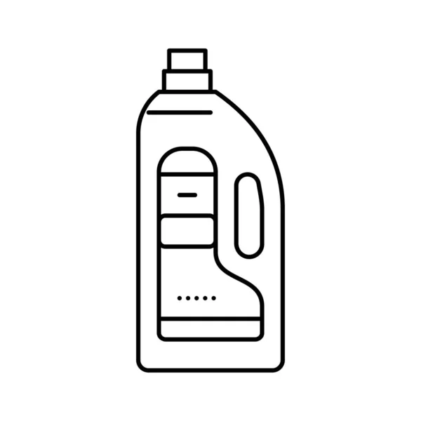 Baby poeder fles lijn pictogram vector illustratie — Stockvector