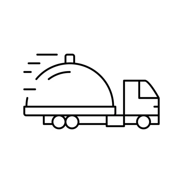 Linha de transporte livre de alimentos ícone vetor ilustração —  Vetores de Stock
