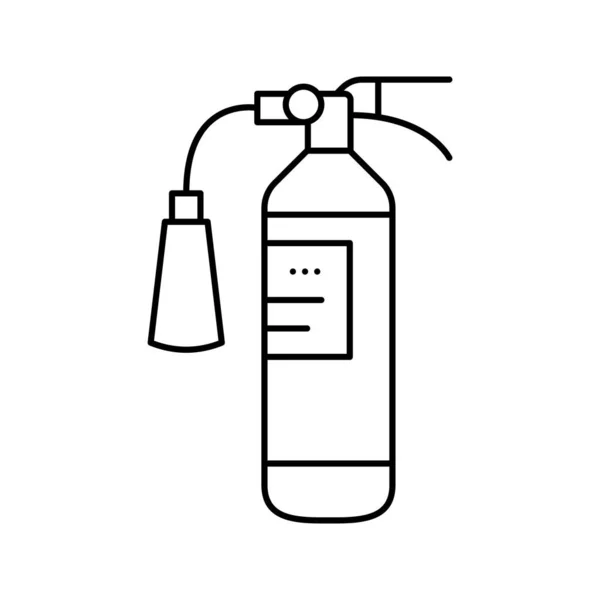 Extinguidor línea icono vector ilustración plana — Archivo Imágenes Vectoriales