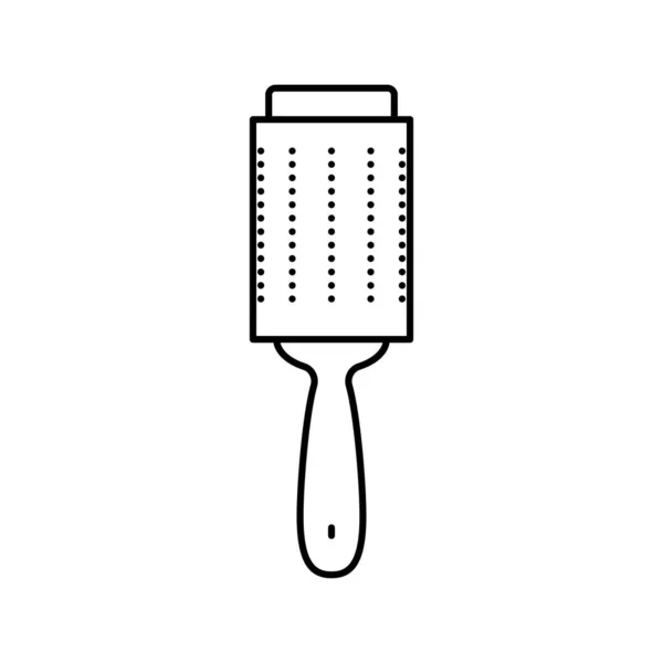 Brosse de poignée pour l'illustration vectorielle d'icône de ligne de ménage — Image vectorielle