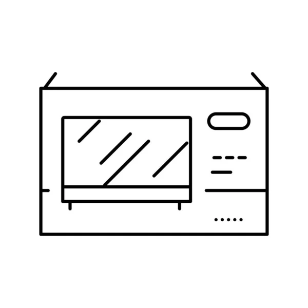 TV plasma caja línea icono vector ilustración — Archivo Imágenes Vectoriales