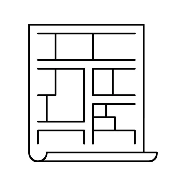 解调直线图标矢量插图 — 图库矢量图片