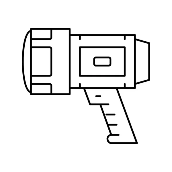 Laterne für Icon-Vektor-Illustration der Jagdlinie — Stockvektor