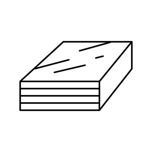 Illustrazione vettoriale icona linea legno impreg — Vettoriale Stock