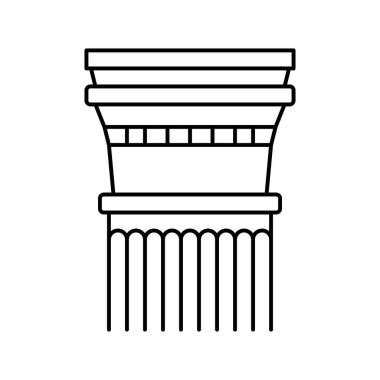 sütun antik Roma çizgisi ikon vektör çizimi