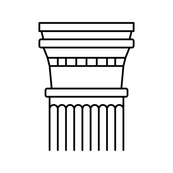 컬럼 고대 rome line icon vector illustration — 스톡 벡터