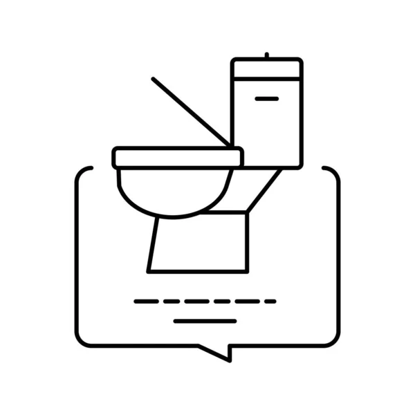 厕所使用家庭保健服务线图标矢量插图 — 图库矢量图片