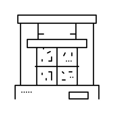 Basınçlı alüminyum çizgi vektör çizimi