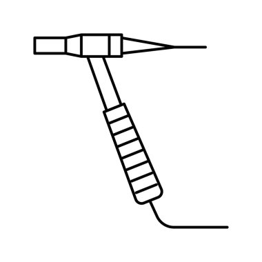 Kaynak makinesi çizgisi vektör illüstrasyonu