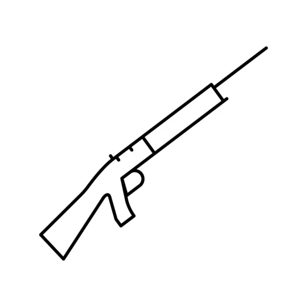 Av tüfeği çizgisi ikon vektör çizimi — Stok Vektör