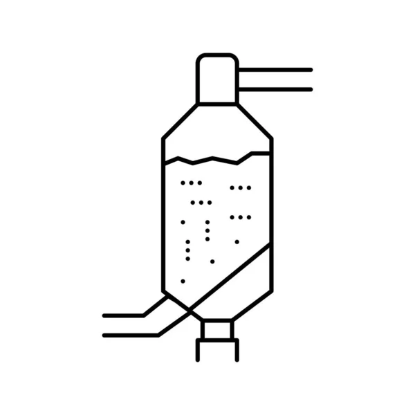 Lixiviación línea de producción de aluminio icono vector ilustración — Vector de stock