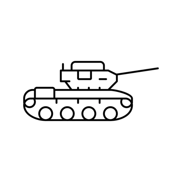 Tank machine line icon vector illustration — Stock Vector