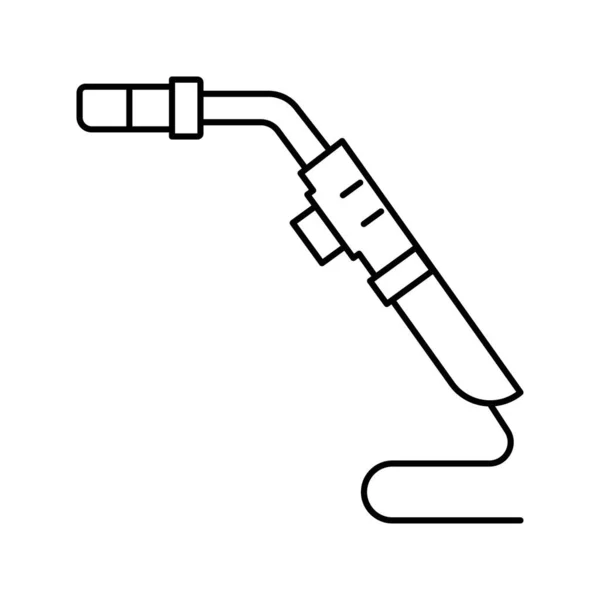 Ausrüstung Schweißlinie Symbol Vektor Illustration — Stockvektor