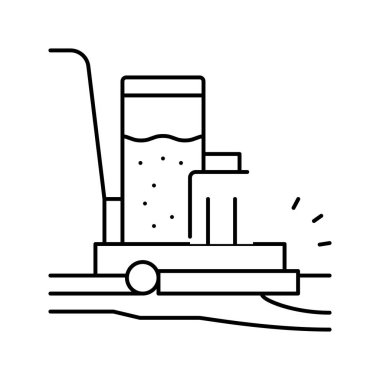 Araç taşıyıcı troleybüs çizgisi vektör illüstrasyonu