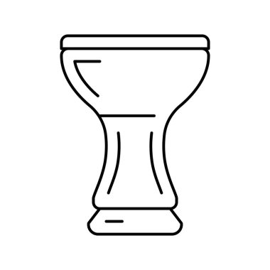 Silikon nargile çizgisi ikon vektör çizimi