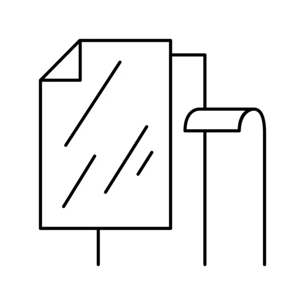 Parchment paper line icon vector illustration — Stock Vector