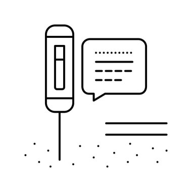 ph toprak test çizgisi ikon vektör çizimi aygıtı