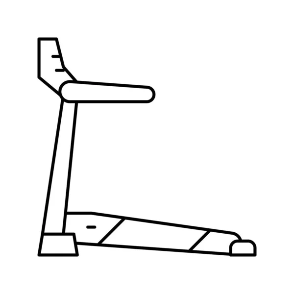 Treadmill equipment line icon vector illustration — Stock Vector