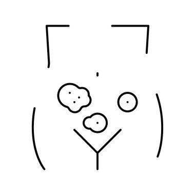 Genital dermatoloji klinik çizgisi ikon vektör çizimi