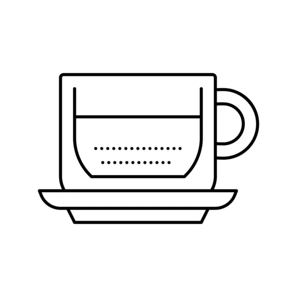 Espresso kahve çizgisi ikon vektör çizimi — Stok Vektör